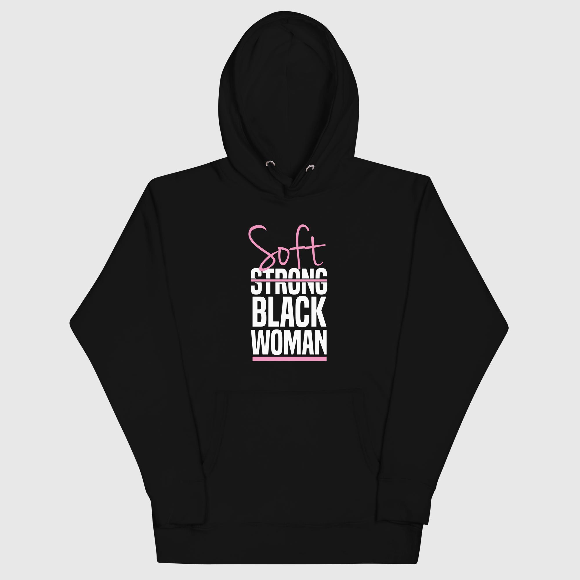 cotton-heritage-m2580-i-unisex-premium-pullover-hoodie-black-front-68fc55636596c.jpg Soft Black Woman Hoodie - Image 1