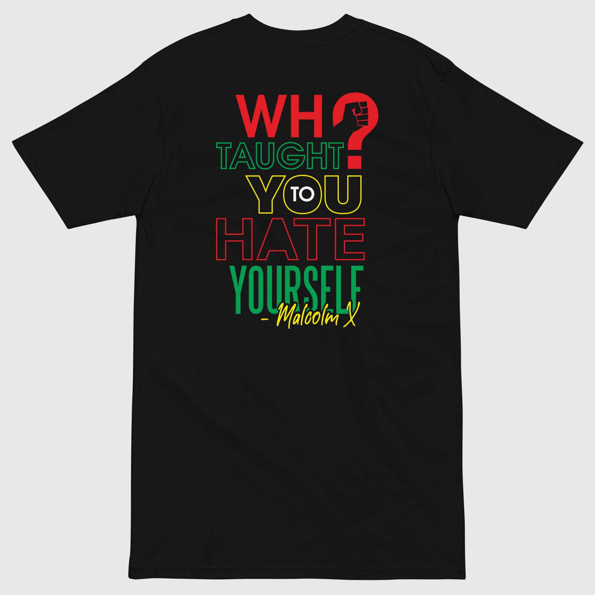 mens-premium-heavyweight-tee-black-back-68e2e4612d4b6.jpg Who Taught You Tee - Image 1