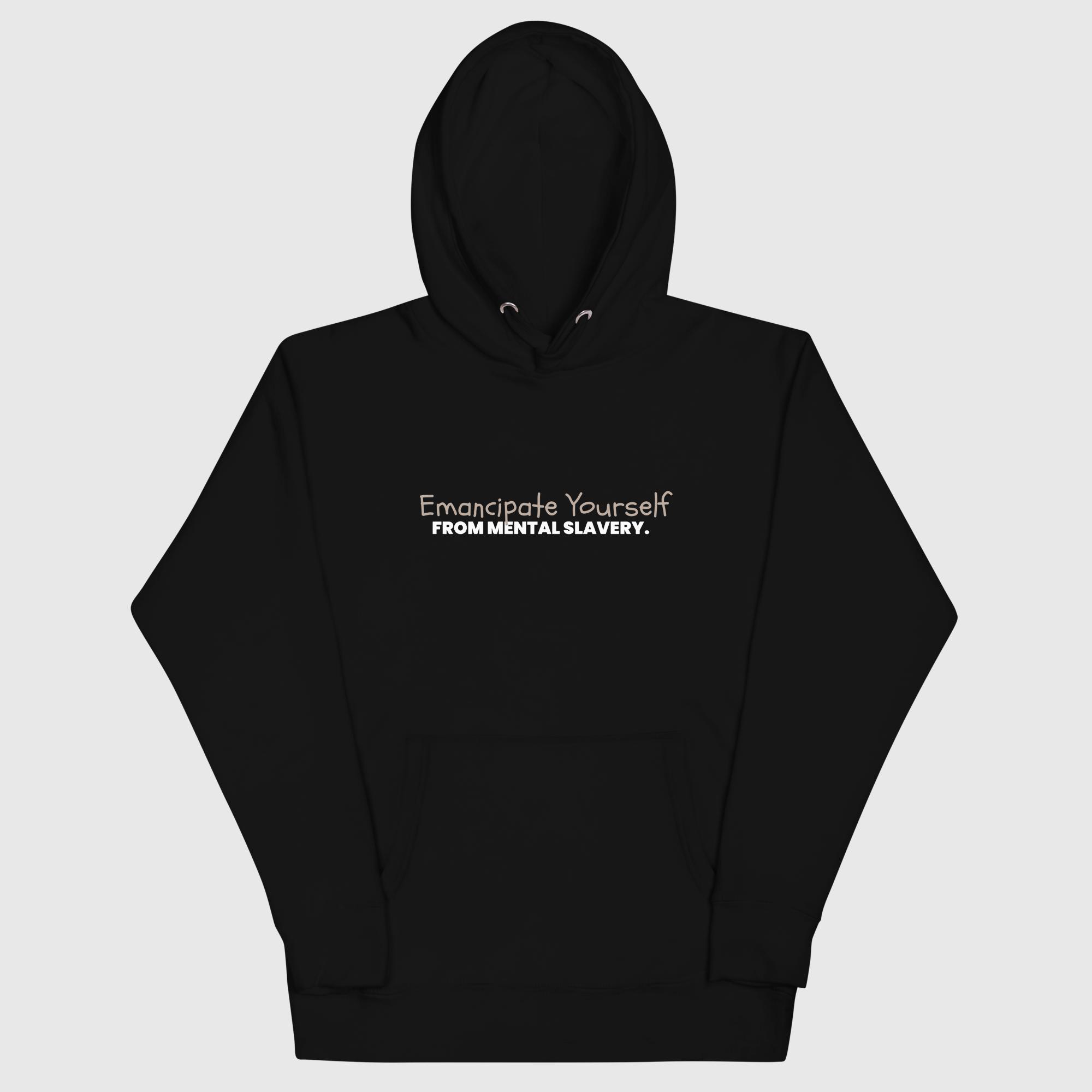 cotton-heritage-m2580-i-unisex-premium-pullover-hoodie-black-front-690ad9be61c6f.jpg Emancipate Yourself Hoodie - Image 1