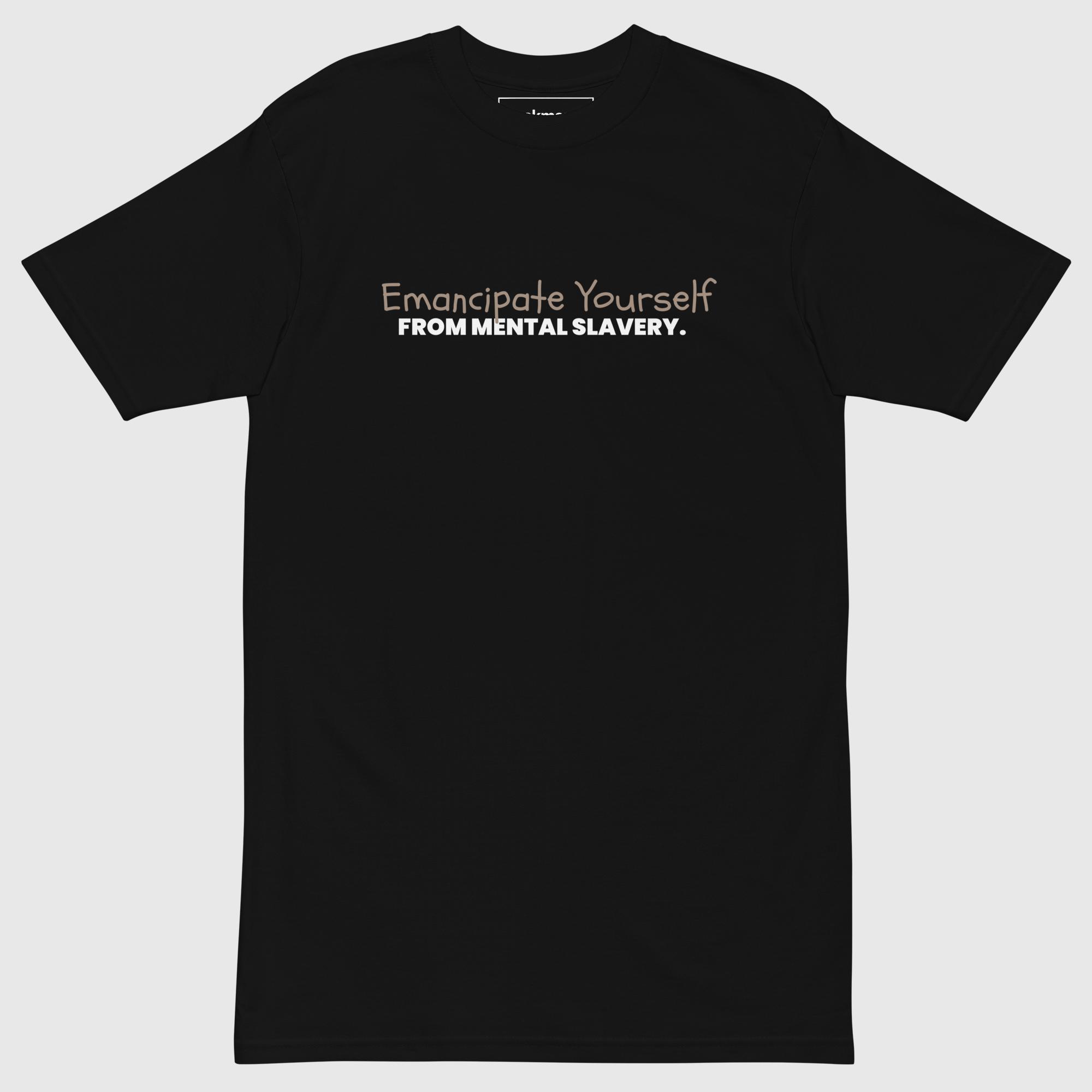 mens-premium-heavyweight-tee-black-front-690bd59e77167.jpg Emancipate Yourself Tee - Image 1